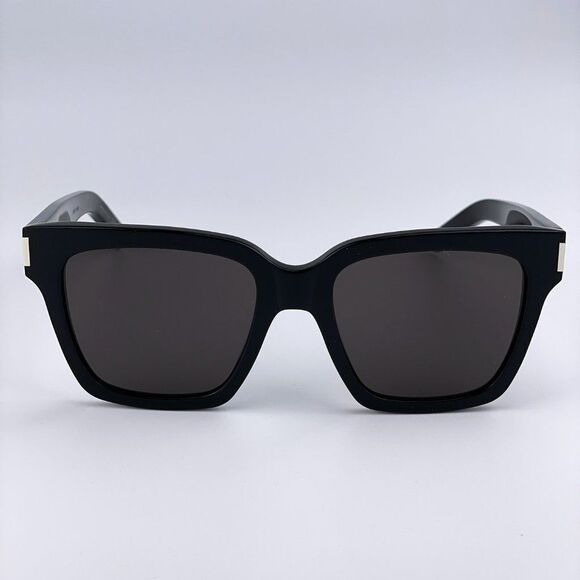 NEW Saint Laurent New Wave SL507 001 Black Gray Square Unisex Sunglasses - Picture 3 of 15
